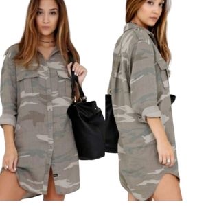 RAILS Camo Shirt Dress sz M EUC